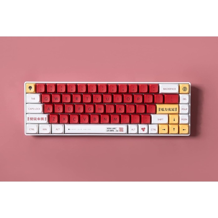 KEYCAPS PBT EVANGELION 02 XDA PROFILE SUBLIM MECHANICAL KEYBOARD
