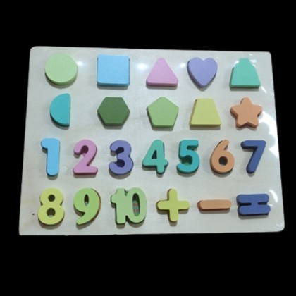 Mainan Edukasi Anak Puzzle Kayu Angka dan Abjad ABC Timbul Jumbo - abc kecil