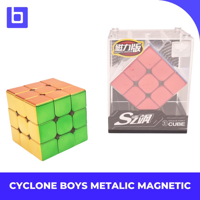 Rubik 3x3 Cyclone Boys Metalic Color Speedcube 3x3  - STANDARD