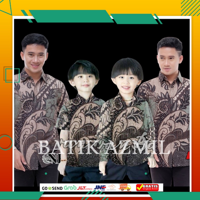 BAJU BATIK KEREN KEKINIAN TERMURAH /TERBARU Couple sweet || couple batik ayah dan Batik anak cowok B
