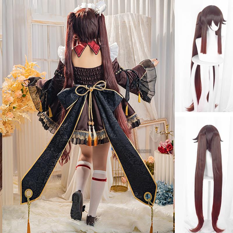 PREORDER Game Genshin Impact HuTao Cosplay Hu Tao Costume Lense Halloween Maid Costume Christmas Outfit Dress Second Creation Role Play