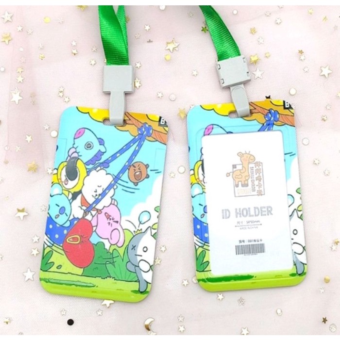 

Name Tag Kantor / ID Card Holder / Lanyard Motif Kartun / Gantungan ID - Green Boy