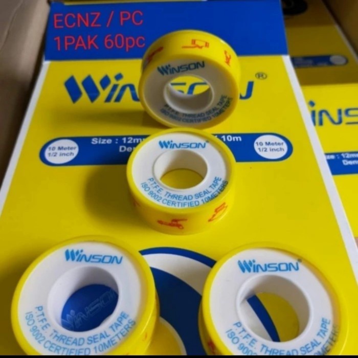 

seal tape 1/2 x 10 meter winson (isi 60pcs)