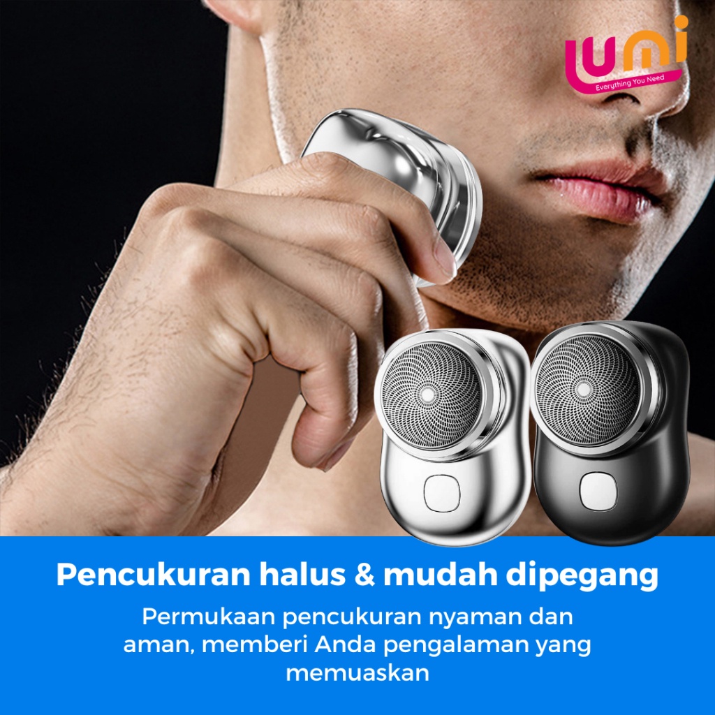 Alat Cukur Kumis Pencukur Jenggot Elektrik Mini Shaver Portable USB Charger