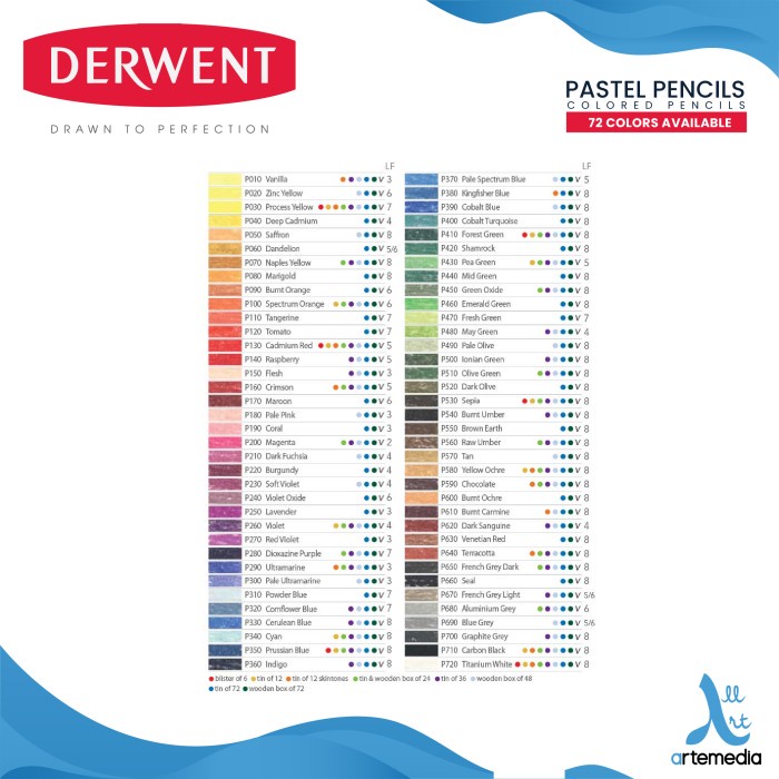 

Pensil Warna Pastel Derwent Pencil Satuan