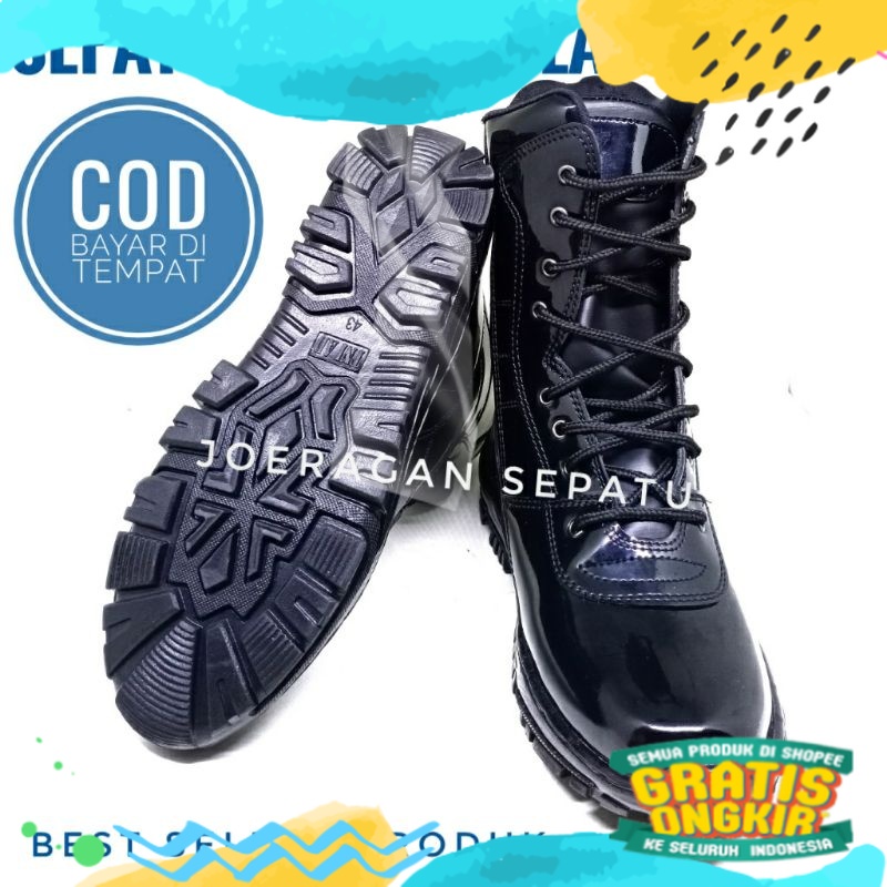 SEPATU PDL TNI KILAP SEPATU PDL SEPATU PDL SATPAM SEPATU PDL SECURITY SEPATU PDL POLRI/ Karet