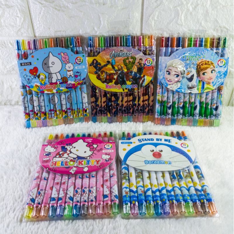 

CRAYON PUTAR FANCY KARAKTER 12 WARNA 12 RANDOM