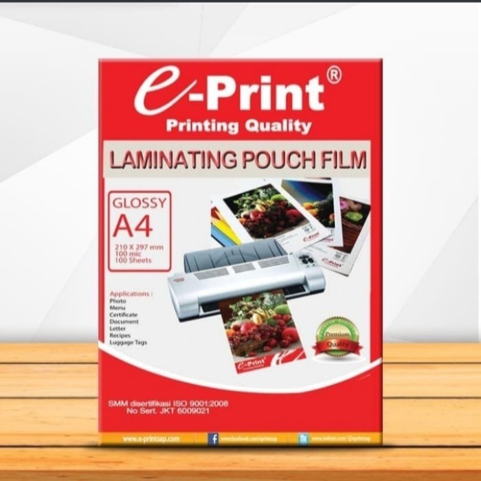 

Laminating Pouch E-print A4