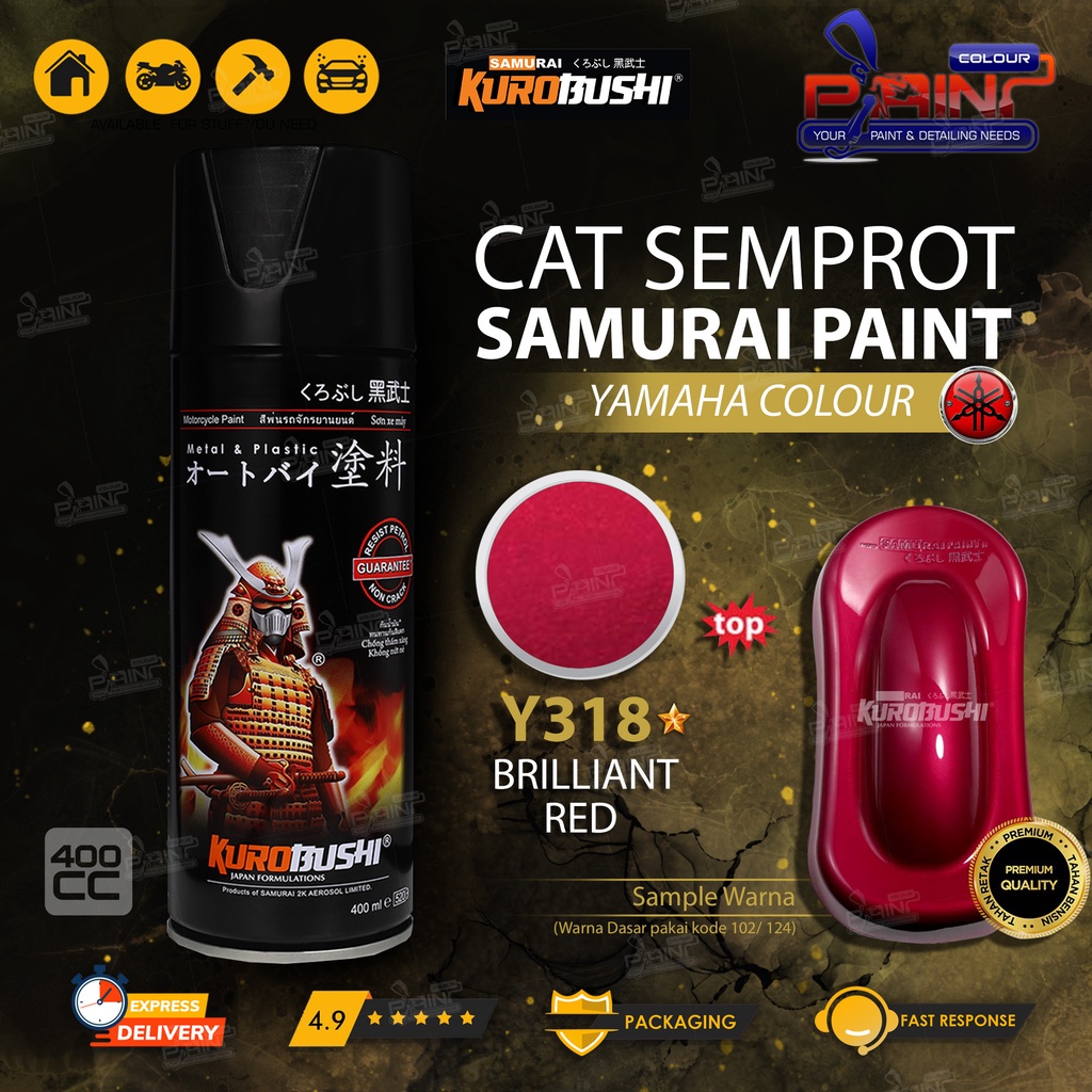 Samurai Paint Y138* Brilliant Red/Candy Red Cat Semprot/Pylox