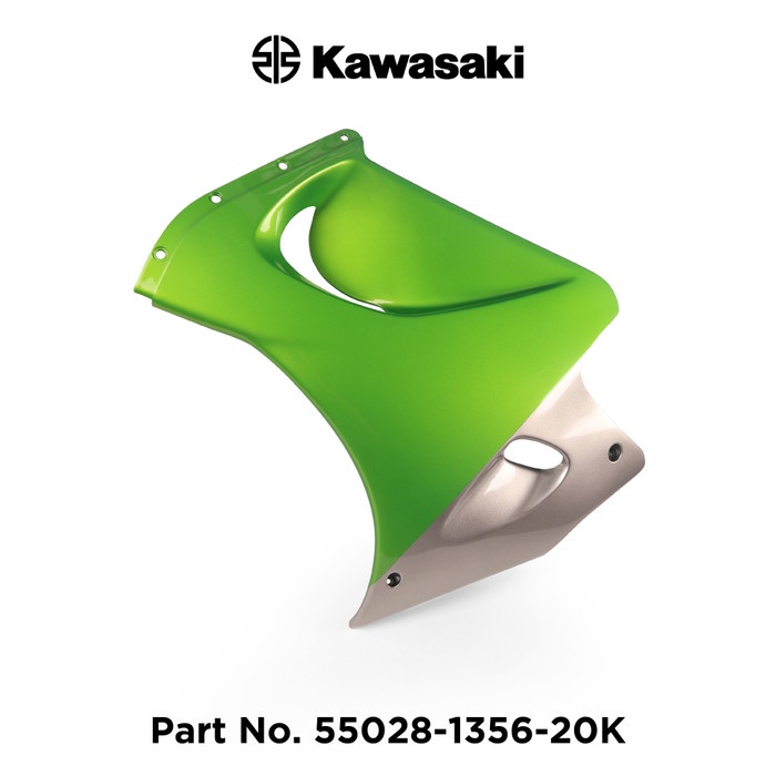 Cowling LWR Kawasaki Ninja 150RR Kanan Green Silver 55028-1357-20K