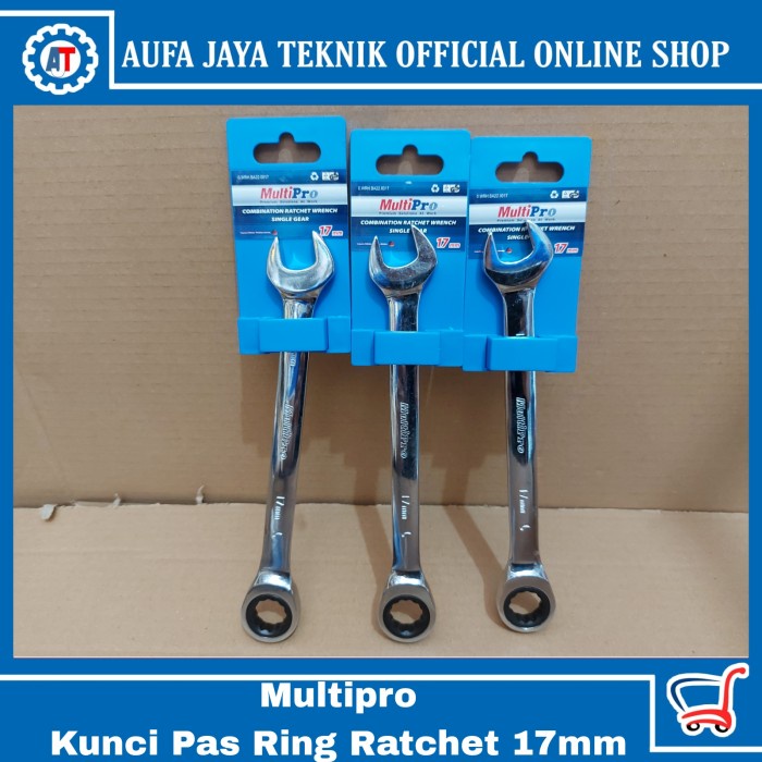 multipro kunci ring pas ratchet 17mm/pas ring ratchet 17mm