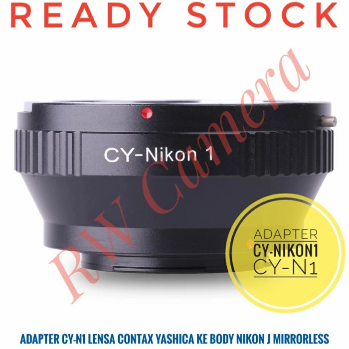 Adapter CY-Nikon1 Lensa Contax Yashica Ke Body Nikon Mirrorless J J1 J2 J3 N1 Converter Adafter