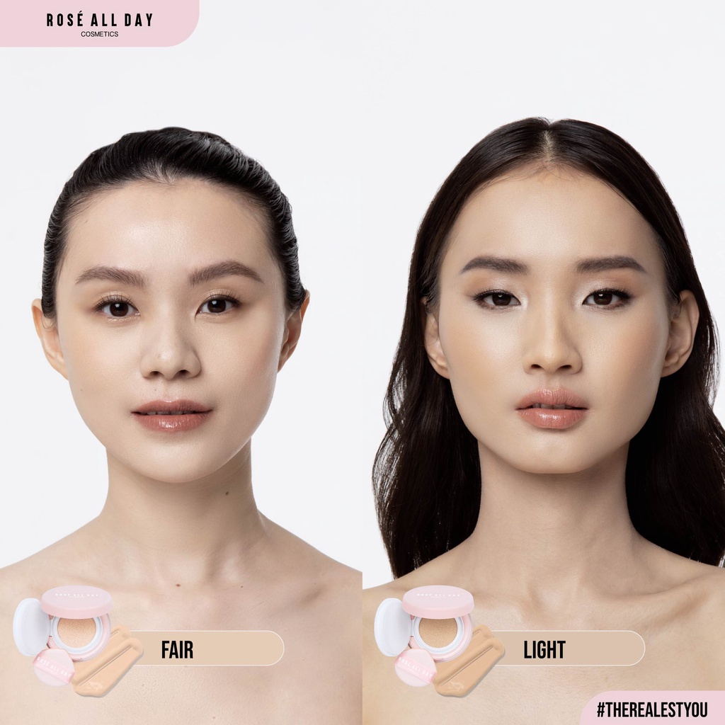 Rosé All Day The Realest Lightweight Essence Cushion Minimal transfer bpom 100% original