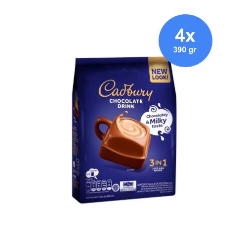 

Cadbury Hot Chocolate Drink 3 in 1 Regular 390g x 4