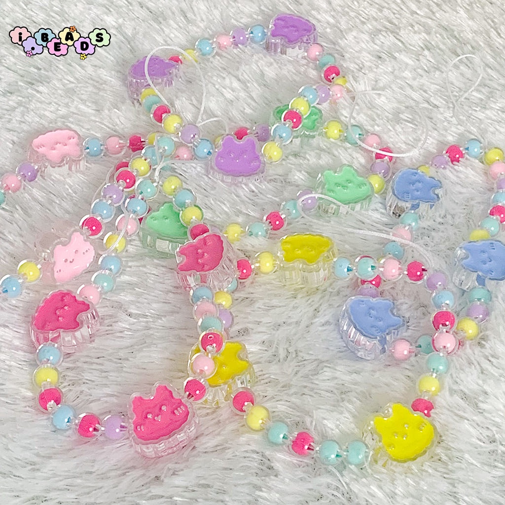 Ciluba Case official Store  (KC) Kucing Lucu Gantungan HP Dari Beads Manik - Manik.