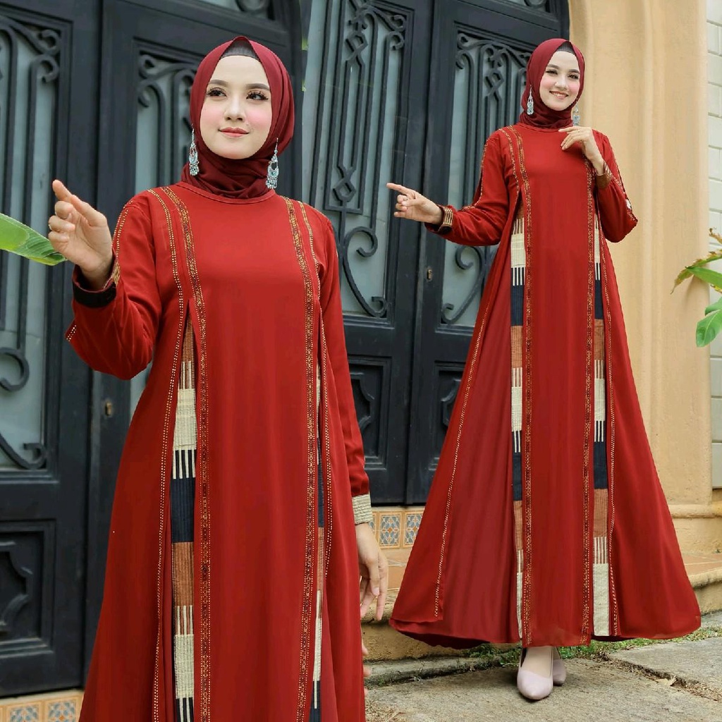ABAYA PELANGI BAHAN JERSEY KOREA