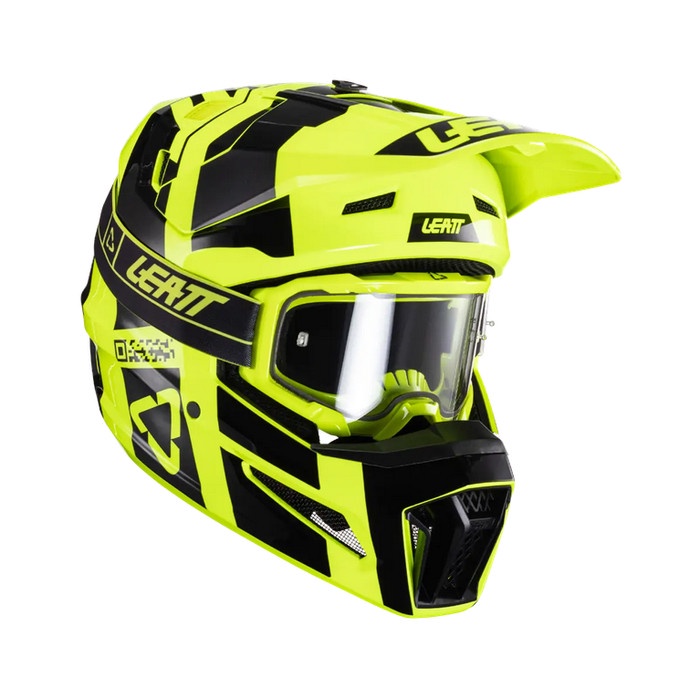 HELM LEATT MOTO 3.5 INCLUDE GOGGLE 4.5 - CITRUS
