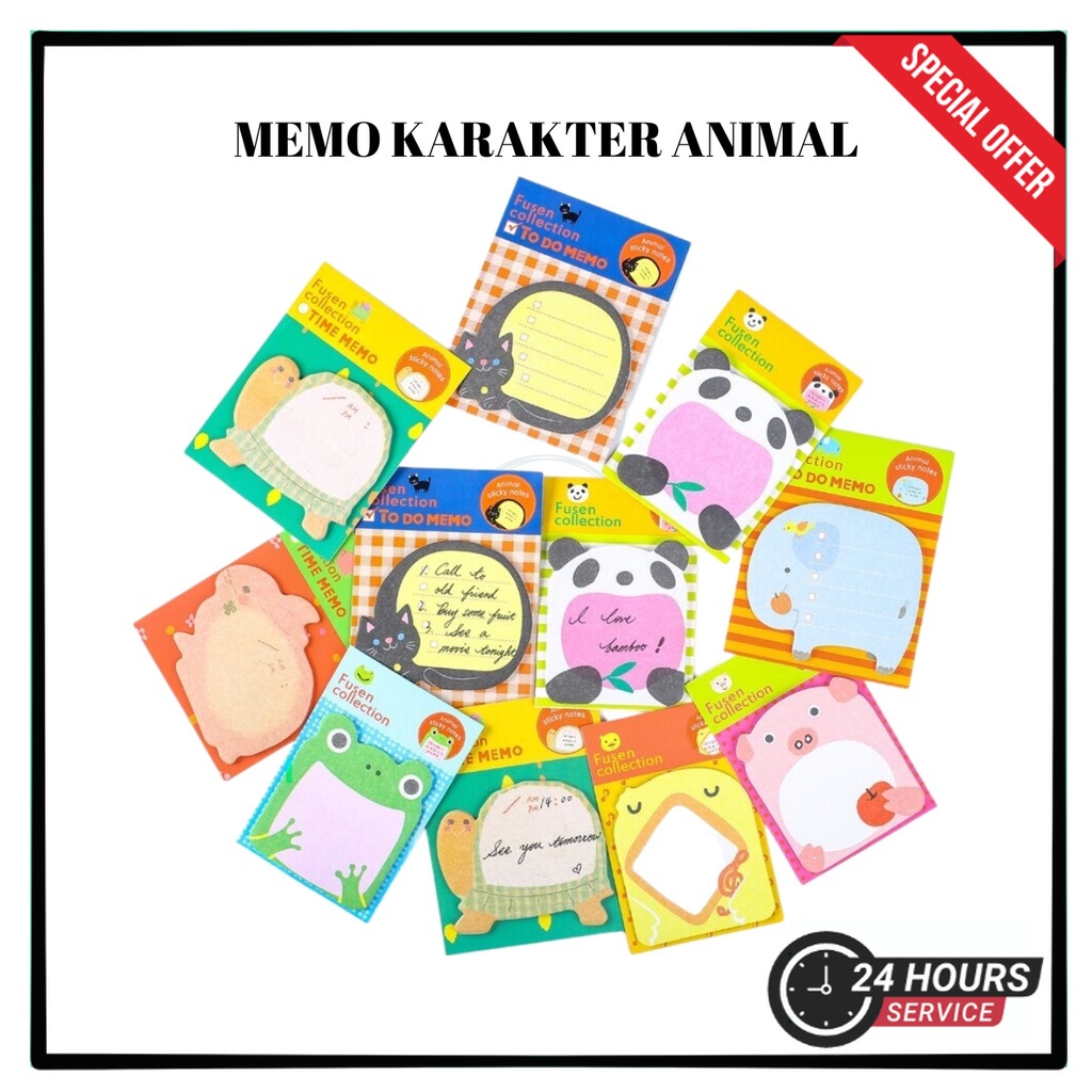 

COD Makassar Memo Karakter Animal Catatan Mini Tempel Lucu Notebook Sticky Notes Tempelan Catatan Mini Memo Note Karakter