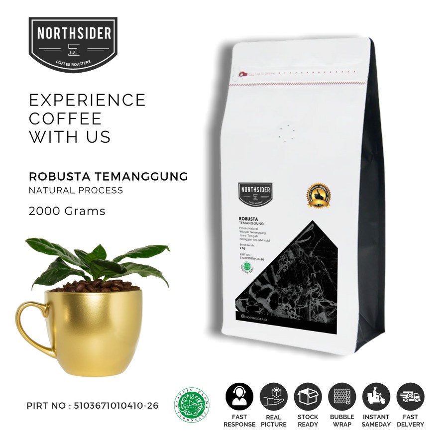 

Northsider Kopi Robusta Fine Java Temanggung Natural Coffee 2Kg