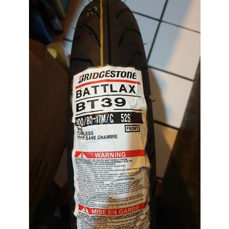 Battlax BT 39 F SS Ban Tubless Bridgestone ukuran 100 per 80 Ring 17