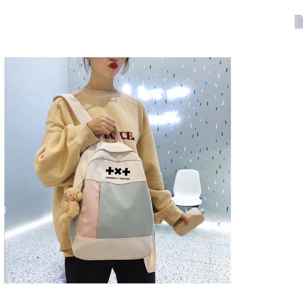 Tas Ransel Anak Sekolah TXT kpop School Backpack Perempuan