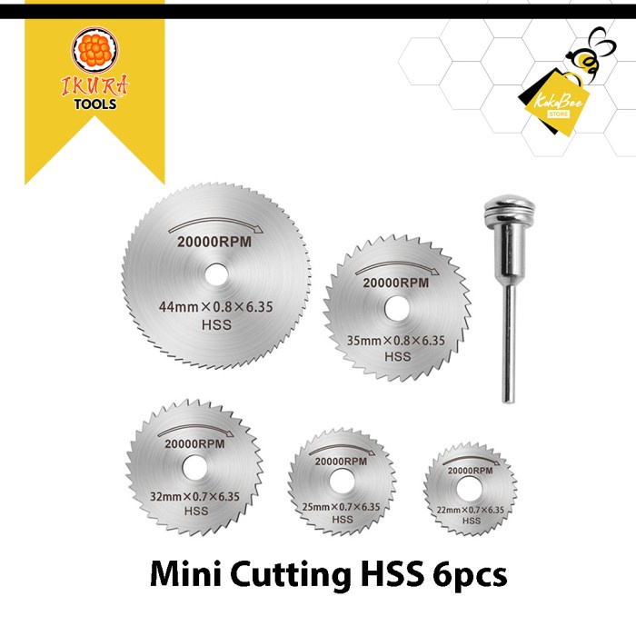 Mata Gergaji HSS Circular Saw Mini Grinder Rotary Bor Drill Set 6Pcs - mini grinder set 6 pcs mata g