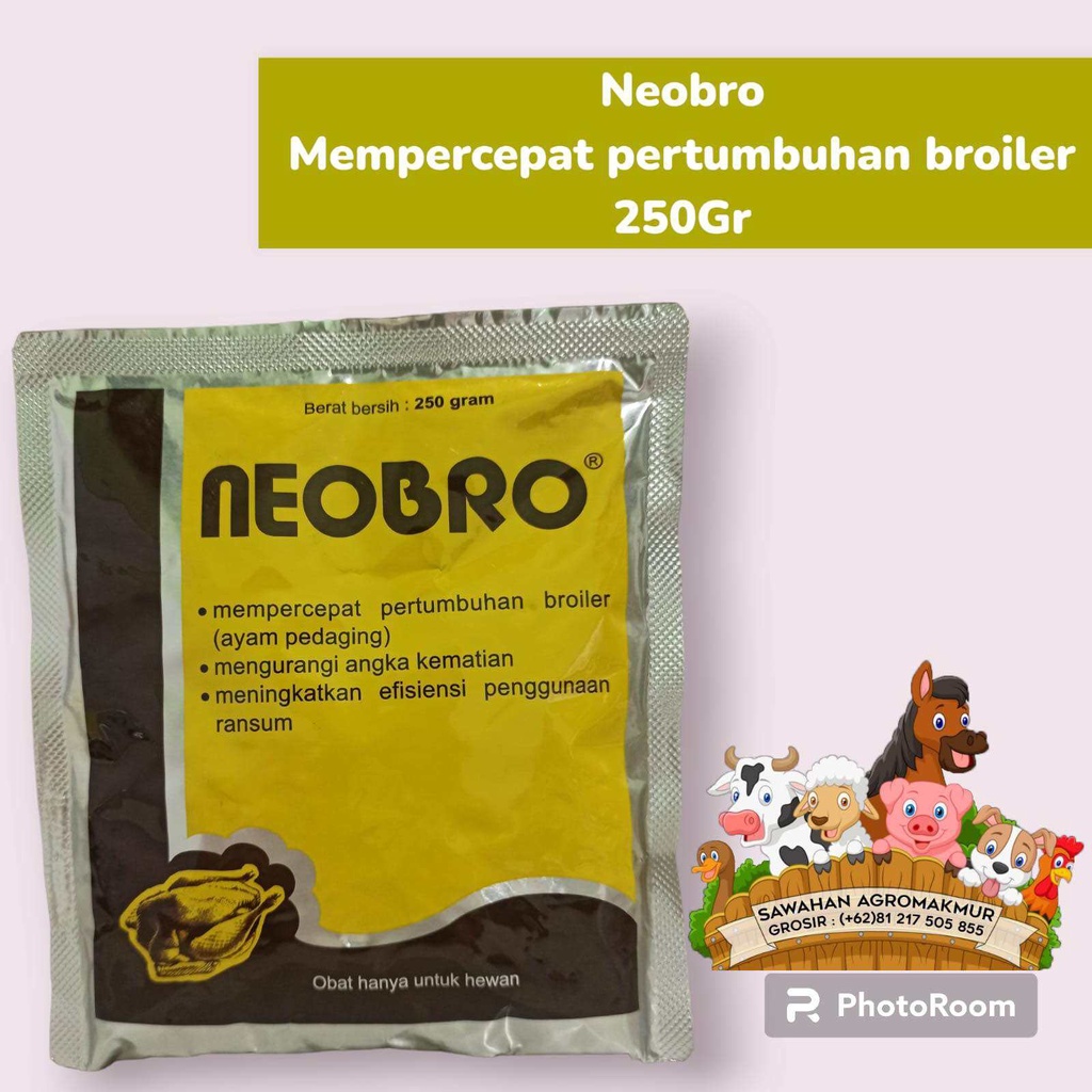 neobro 250 gram vitamin penggemukan nafsu makan ayam broiler pedaging pejantan joper petelur jago ba