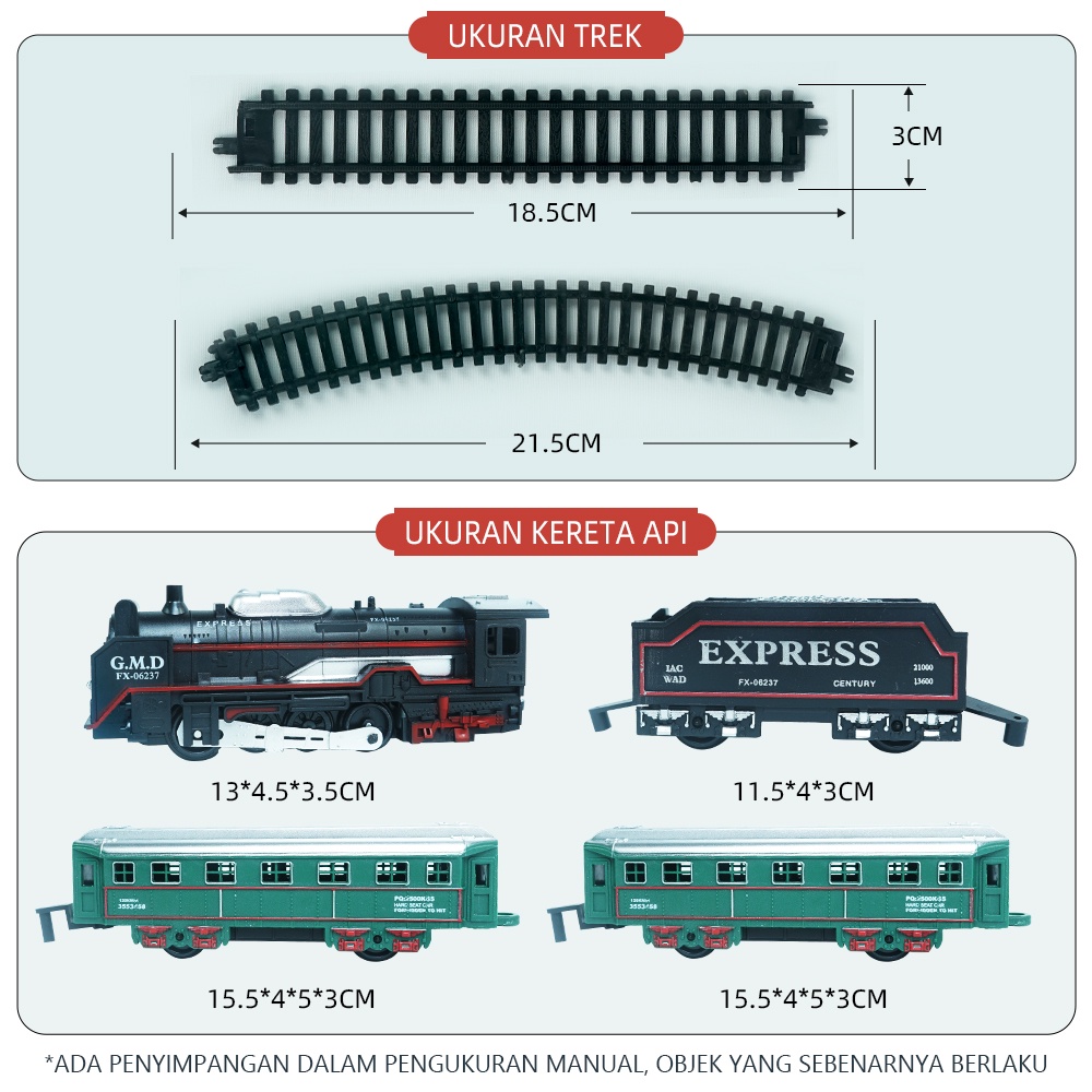 Tatajoy Kereta Api Rail rel kecepatan tinggi Kereta Rail Kereta Asap 14 set Rel Kereta Electronic Train otomatis Kereta anak Api Susun Rail Automatic Kereta Cepat Mainan Kereta Thomas Mainan Kereta Api Rel Mainan laki Mainan Anak