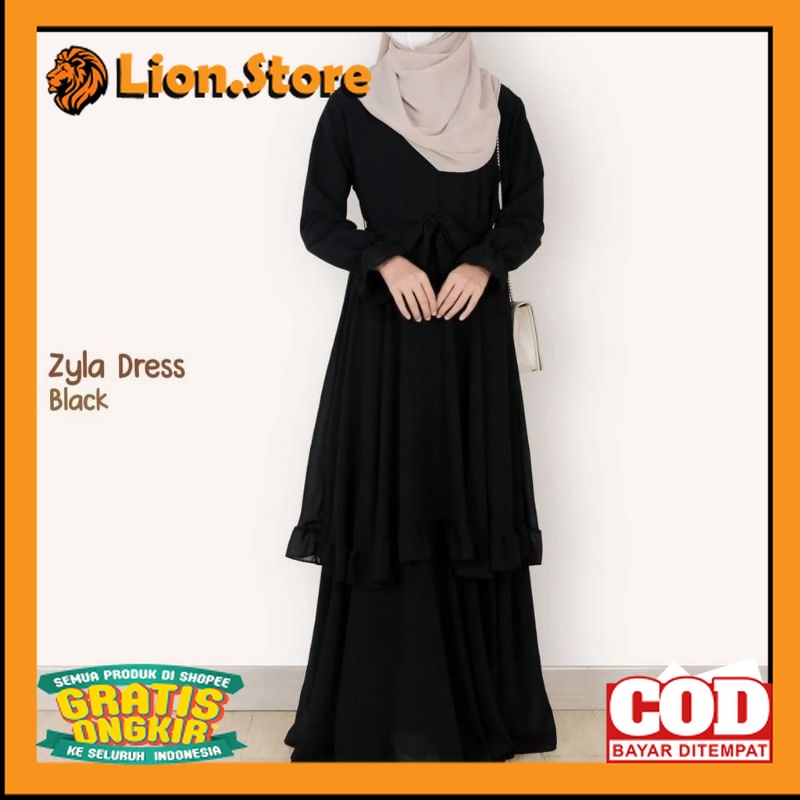 Zyla dress gamis malaysia polos/gamis terbaru ceruty/gamis viral/gamis kondangan/gamis jumbo// STYLE