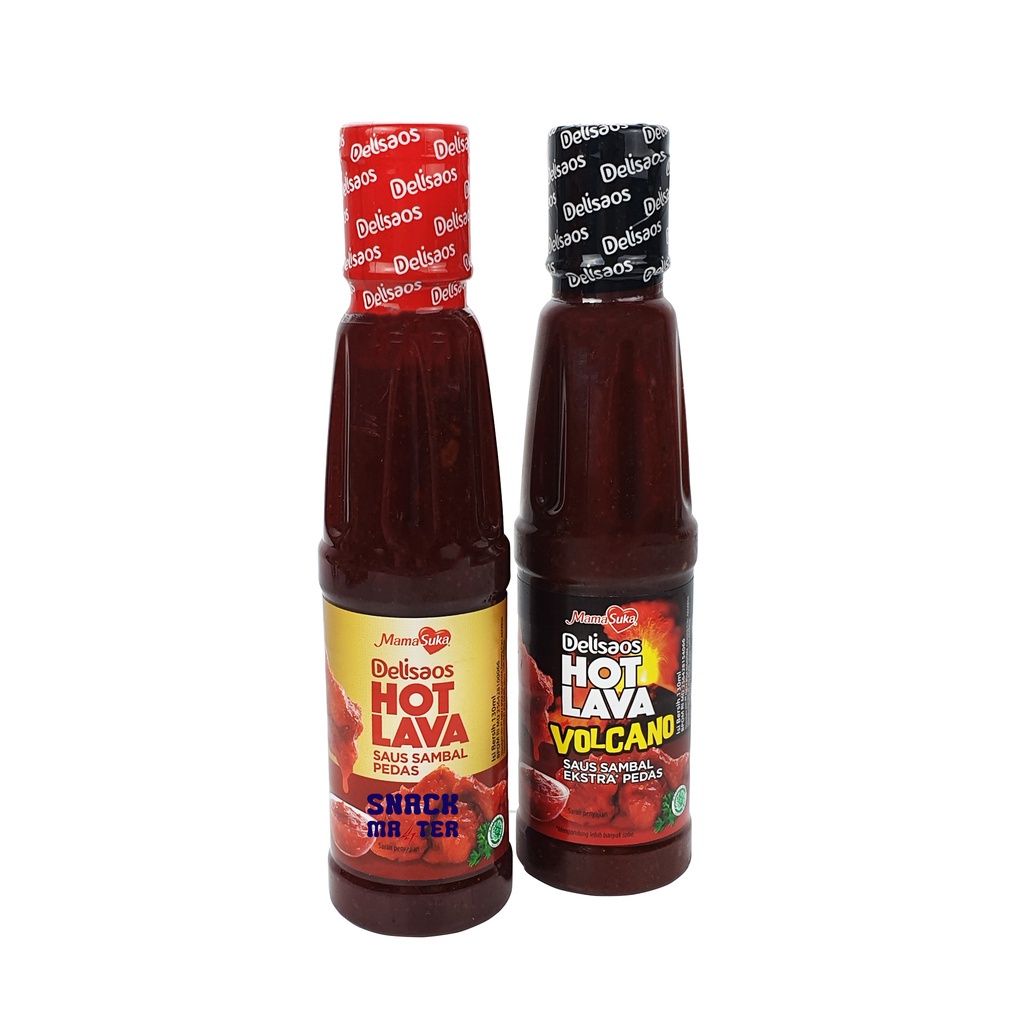 

MamaSuka Delisaos Hot Lava Volcano Sauce BOTOL - Netto 130ml.