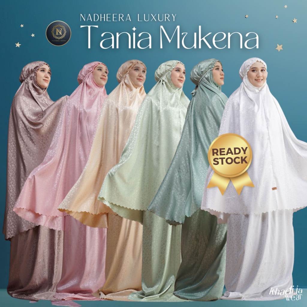 [BISA COD] NADHEERA LUXURY MUKENA TANIA tannia nadhera mukena terbaru 2023 emboss silky premium