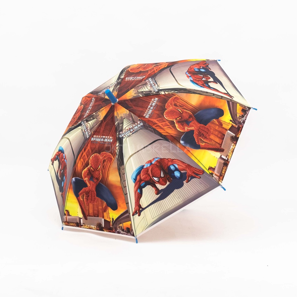 New Payung Anak Payung Hujan Superhero Motif Anti UV Premium Transparan