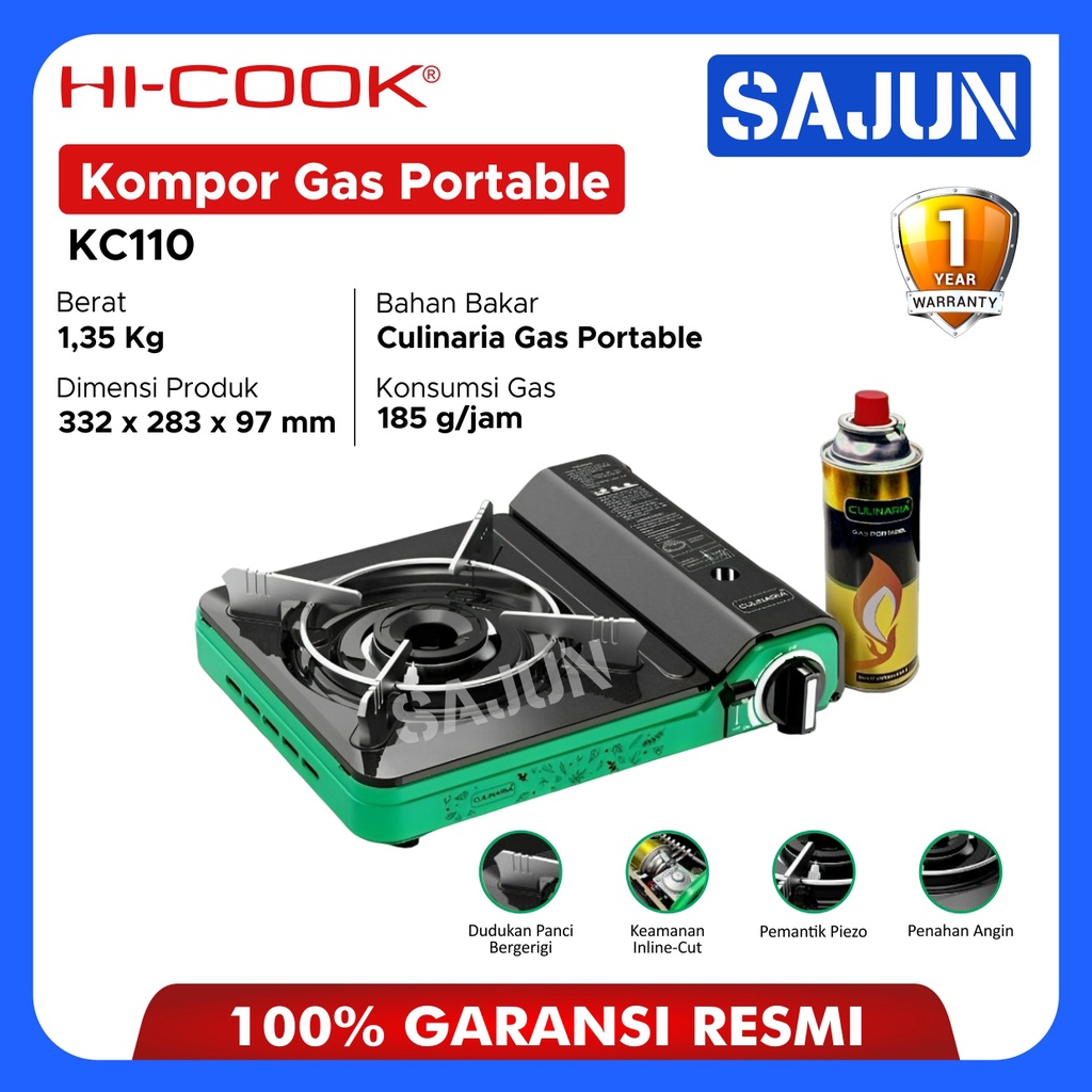 Hi-Cook Culinaria Wave Kompor Gas Portable KC-110 / KC110