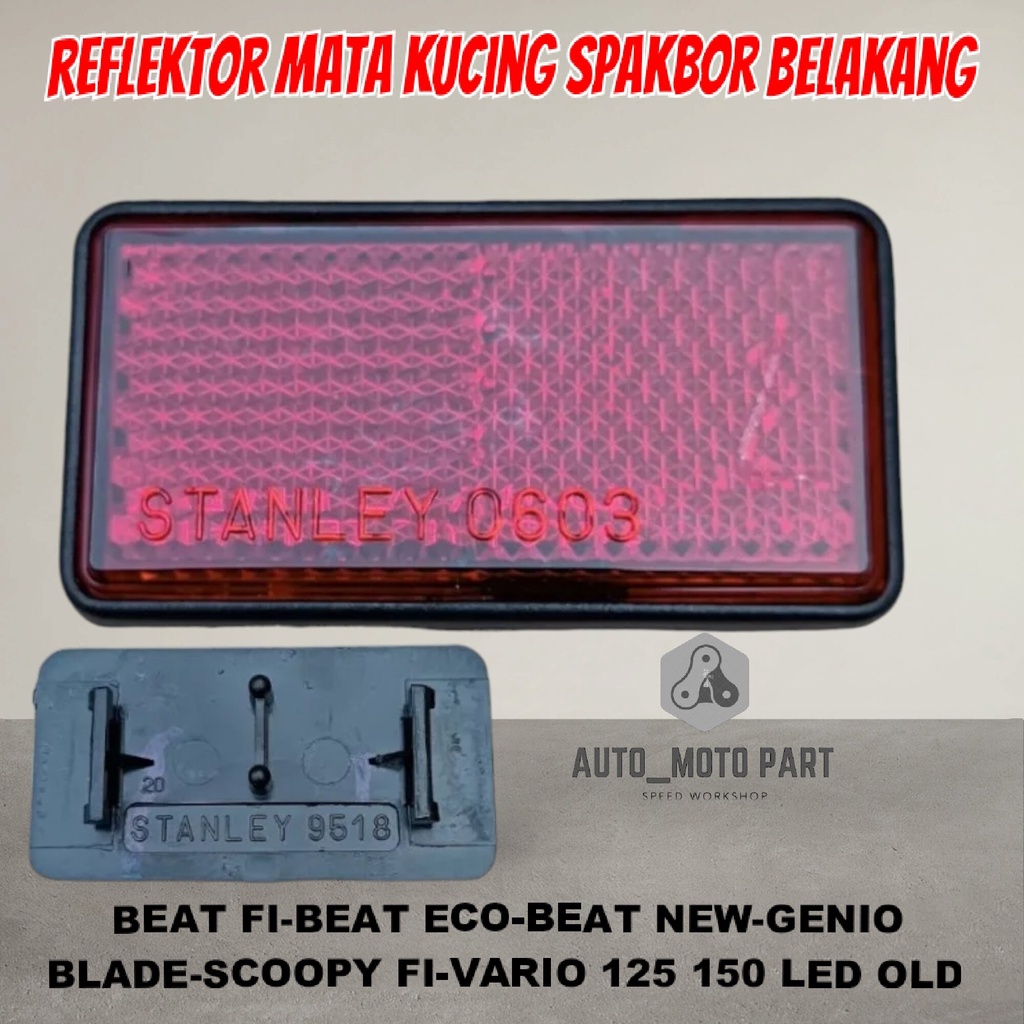 mata kucing spakbor belakang beat fi beat eco beat new vario 125 fi led old genio original lostpack