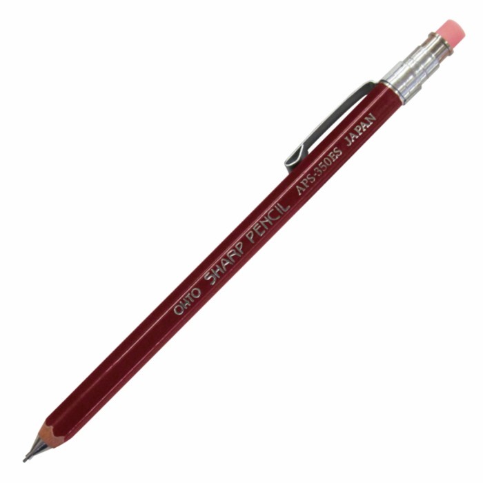 

Ohto Sharp Pencil Mini Mechanical Wooden Pencil APS-350ES - Burgundy