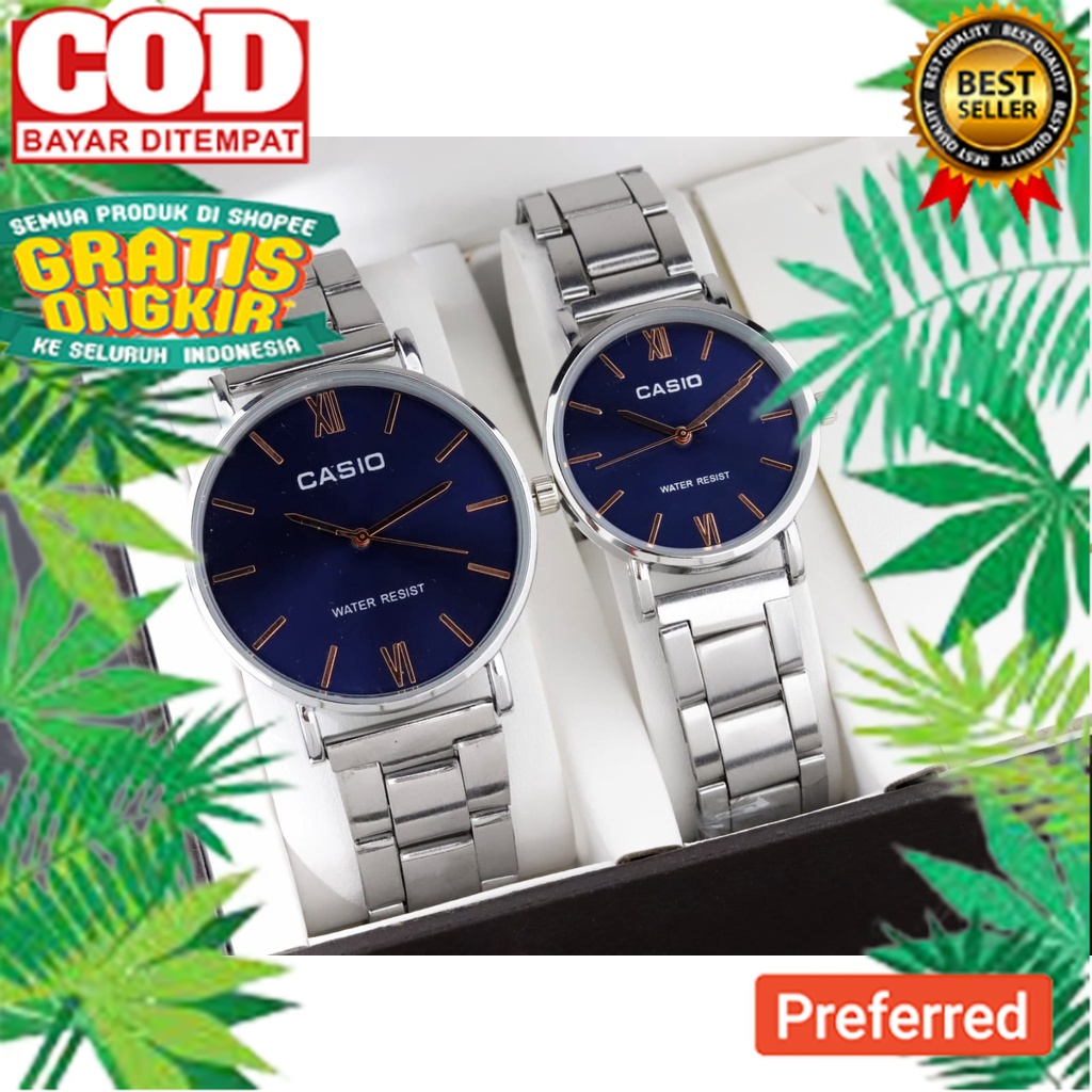 Jam Tangan Couple Casio Rantai Stainless// JAM TANGAN MODEL TERBARU