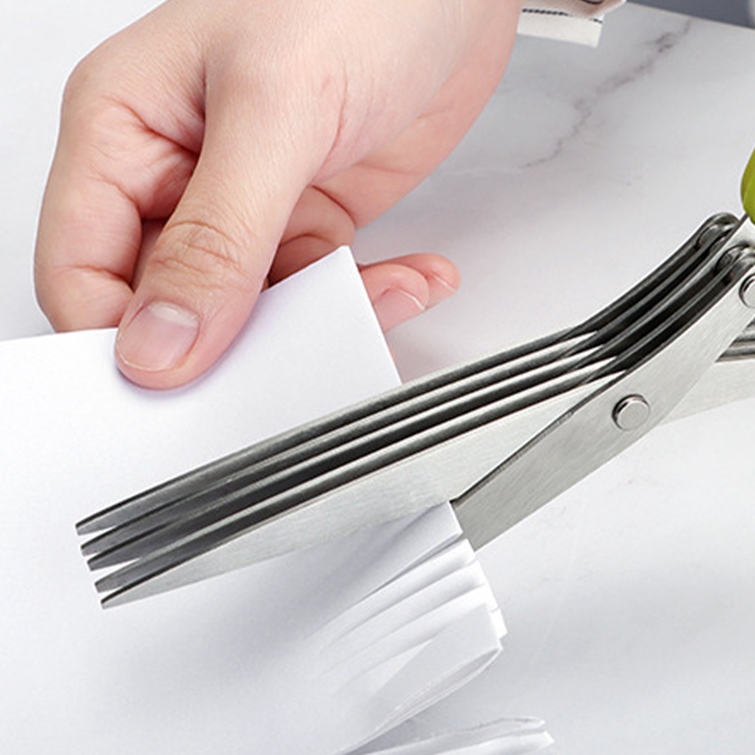 Gunting Sayur 5 Lapis Gunting Serbaguna 3 Lapis Pemotong Sayuran Multifungsi Gunting Sayuran Dapur