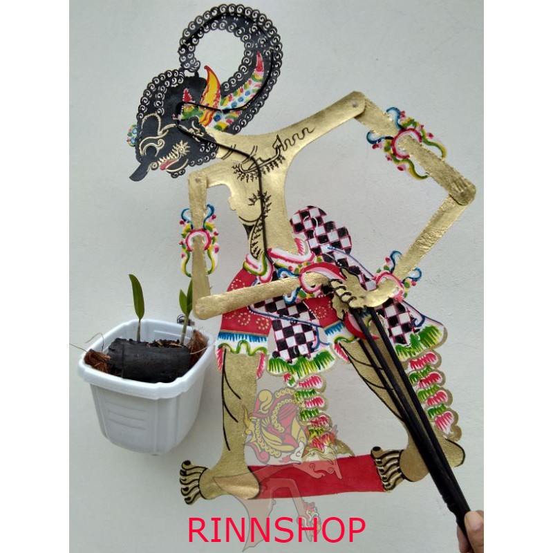 wayang kulit bima alias werkudoro murah / kulit asli/ cod / wayang murah