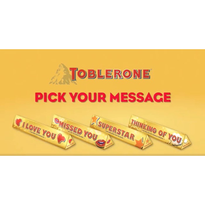 Coklat TOBLERONE Message Limited Edition Jumbo Size 360gram asal Eropa