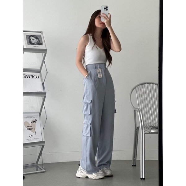 CASHA - ZSO OOTD WANITA MALA / BONNIE CARGO PANTS / Kasual Long Pant Kekinian / Celana Panjang Cargo