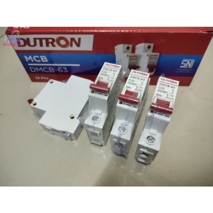 MAJ CIRCUIT BREAKER PLN MCB DOMAE DUTRON 1 PHASE C32A 32A 32 AMPERE SNI