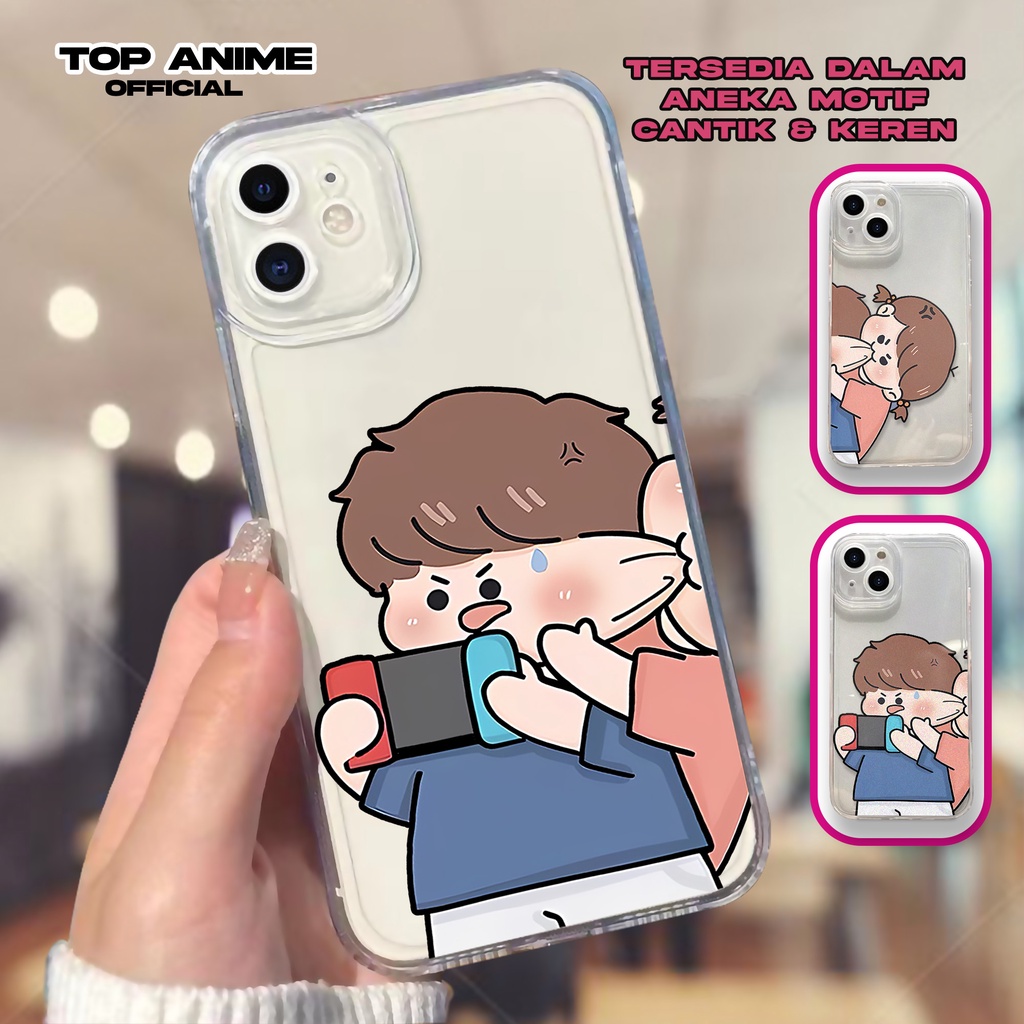 Softcase Bening Transparan Oppo A17 A17K A16 A15 A5S A57 RENO 8T RENO5 RENO6 TA291 Couple Game Boy L
