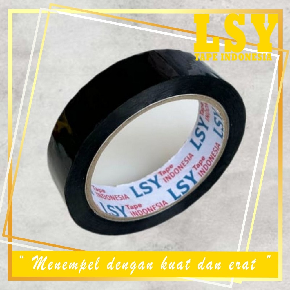 

LSY Lakban Hitam 24mm x 80yard Full | Lakan Warna Warni Ketabalan 50mic