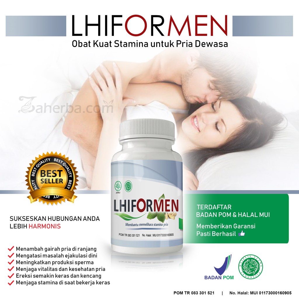 Herbal | Penambah | Stamina | Vitalitas Pria | Tahan Lama | BPOM HALAL | Asli Original Lhiformen