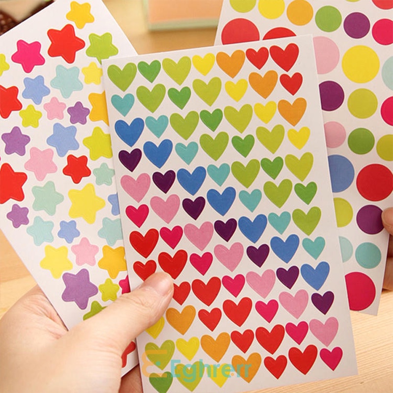 

✨EG-Stiker titik-titik,cinta,warna-warni,Korea,album foto dekorasi,DIY,stiker pelangi pentagram pelangi 9pcs pack-Eghrerr