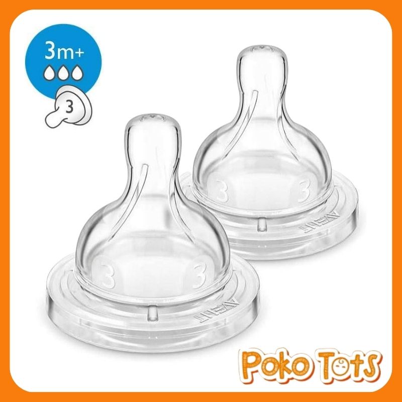 Philips Avent Classic Teats 3m+ Medium Flow Isi 2 Nipple Teat Dot JB