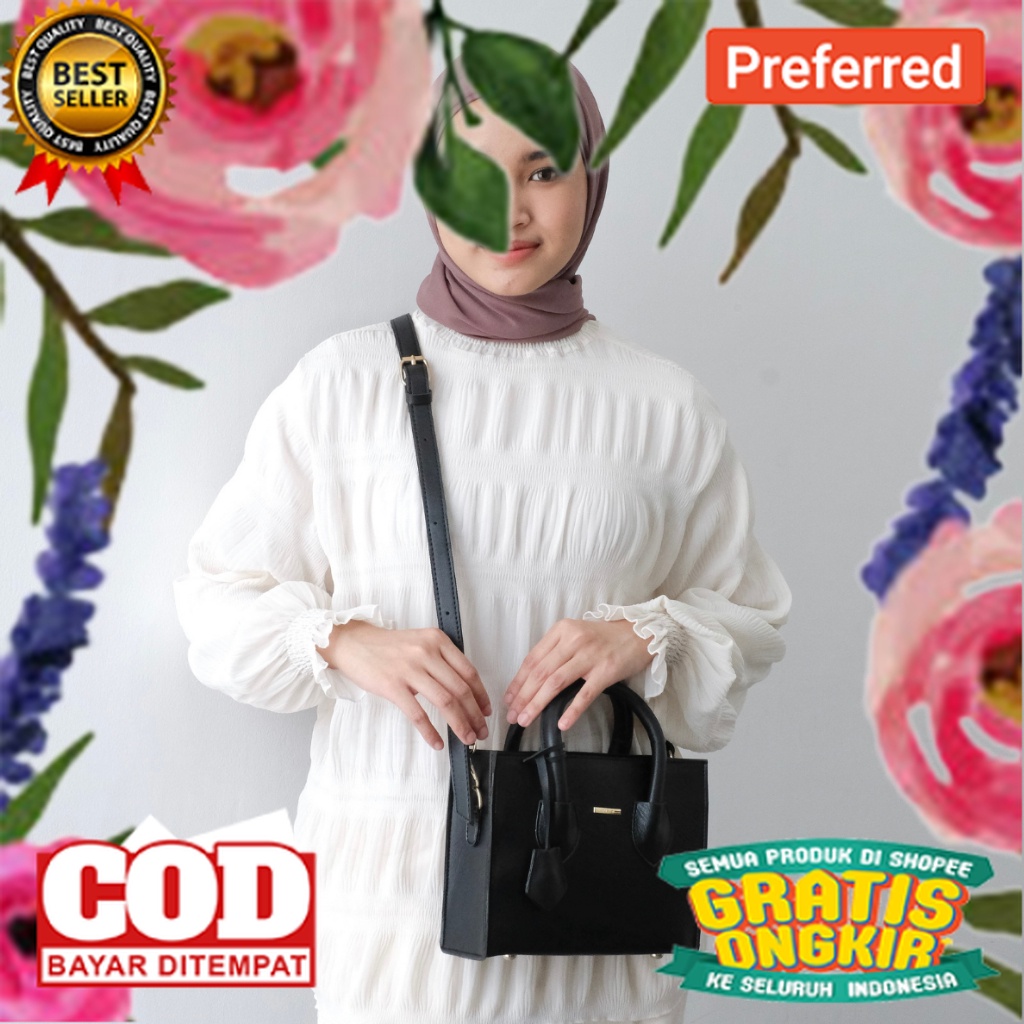 Sling Bag Flicka S 24 BLACK SMALL// TAS IMPORT KEREN MODEL BARU / TAS SLEMPANG PRIA WANITA / PROMO H