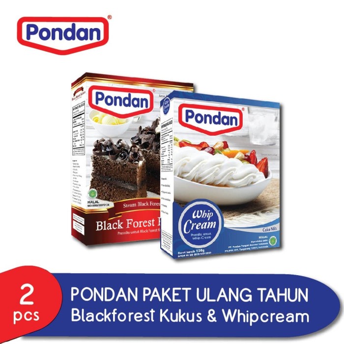 

LD-86 Pondan Paket Ulang Tahun Blackforest Kukus 400g & Whipcream 150g