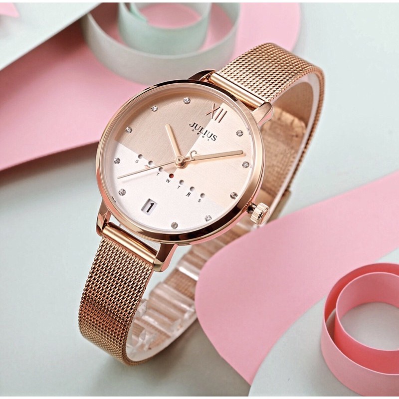 JULIUS JA-1100 Jam Tangan Wanita Rantai Korea Original