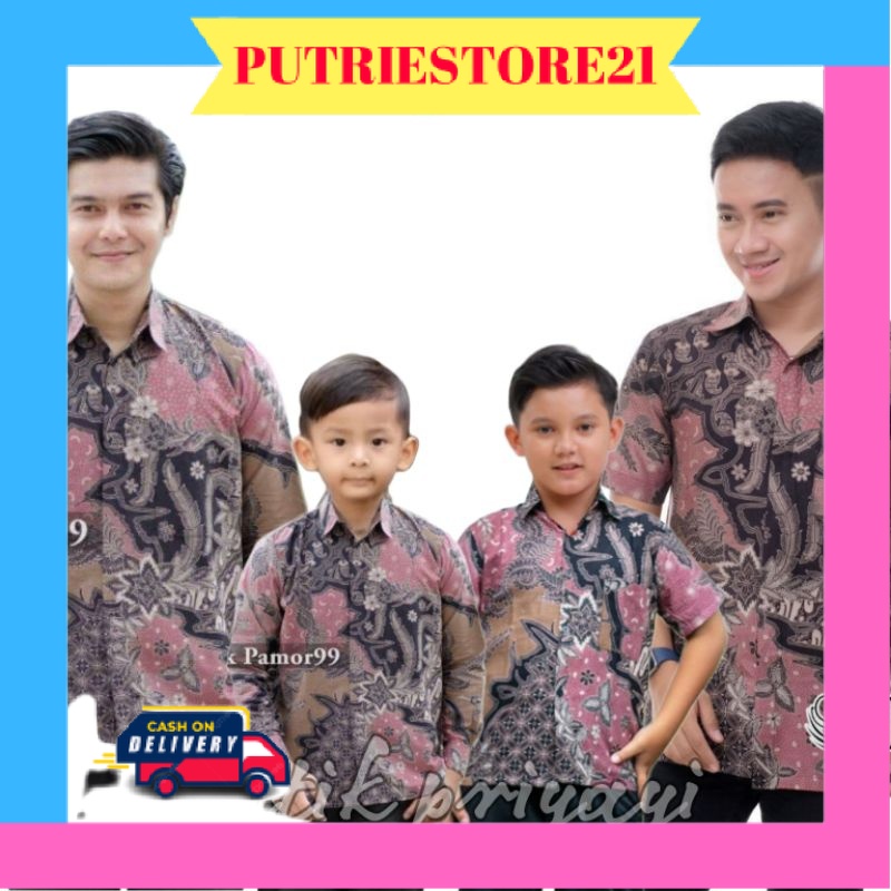 BAJU BERKERAH KANCING BAPAK ANAK MOTIF KEREN NEW ARRIVAL/ Kemeja Batik Anak Laki-laki Lengan Panjang